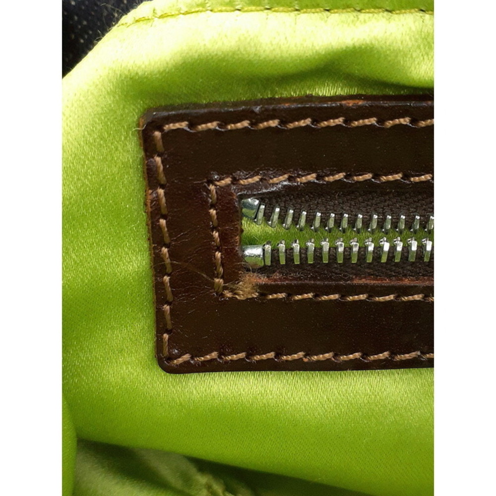 FENDI Flower Denim Mamma Bucket Handbag - Picture 8 of 9